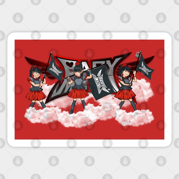 Baby Metal Japanese Magnet by Grindbising